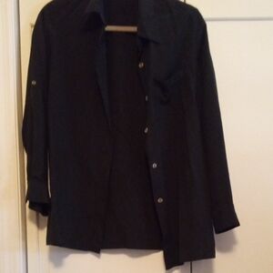 Josephine Chaus Black Button Down Shirt